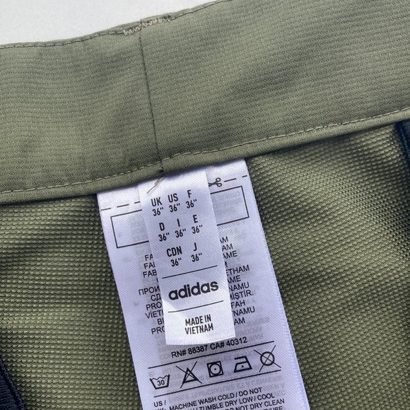 ADIDAS RIPSTOP GOLF SHORT SIZE 36 OLIVE - Picture 11 of 13